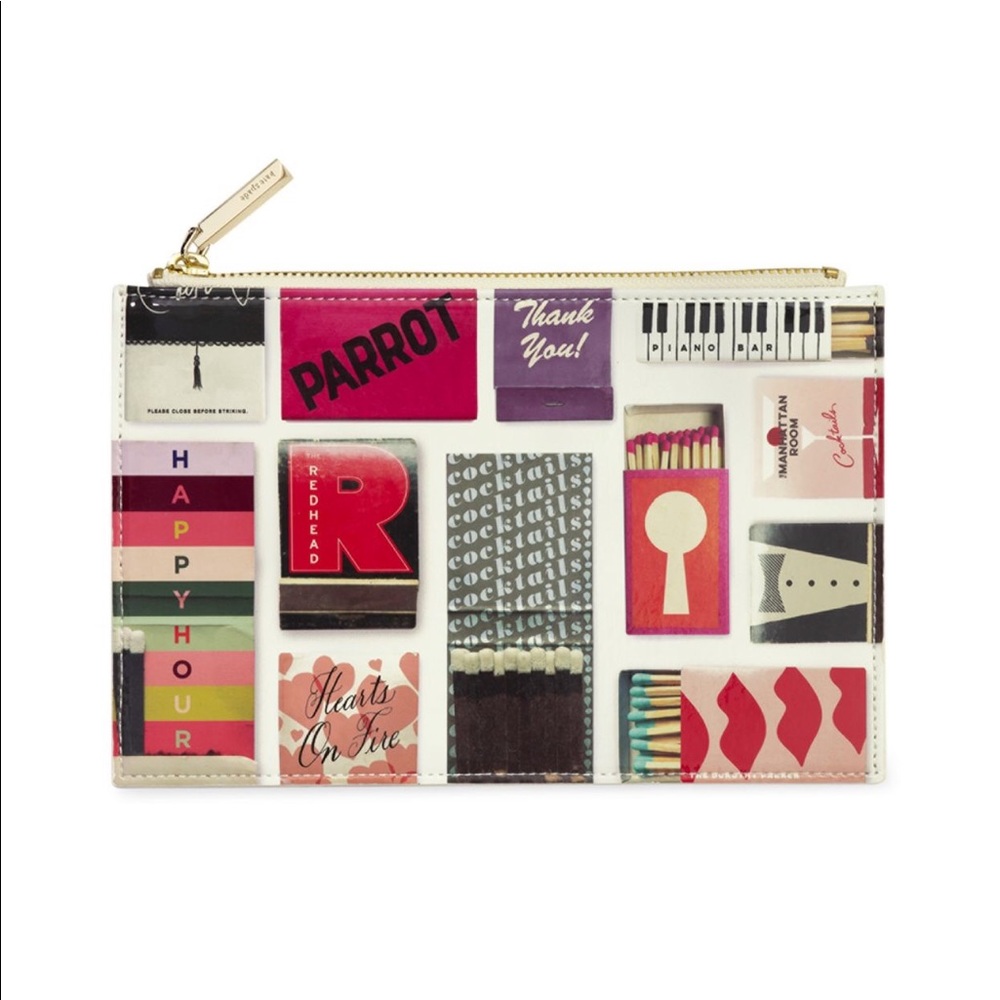 NWT Kate Spade strike a match pencil pouch